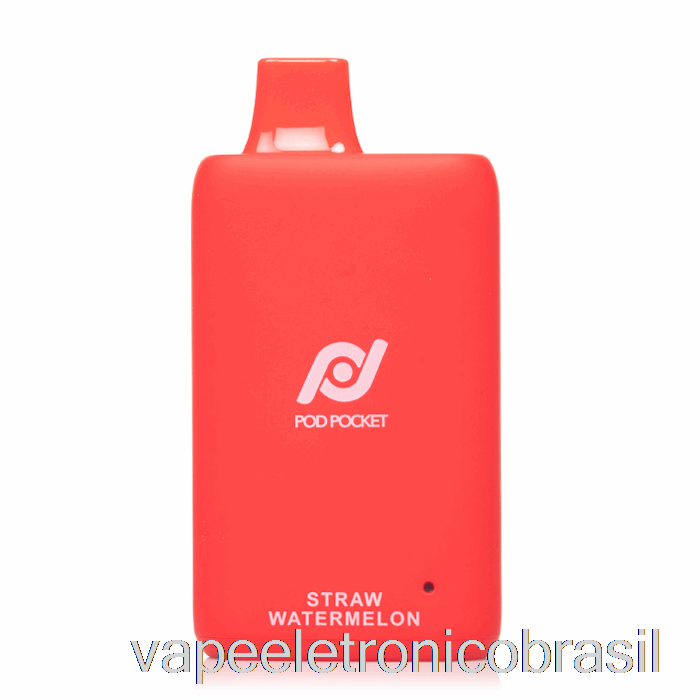 Vape Eletronico Pod Pocket 7500 Canudo Descartável Melancia